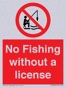 No Fishing without a license